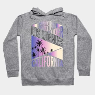 surfing rider Los Angeles California summer beach typography Hoodie